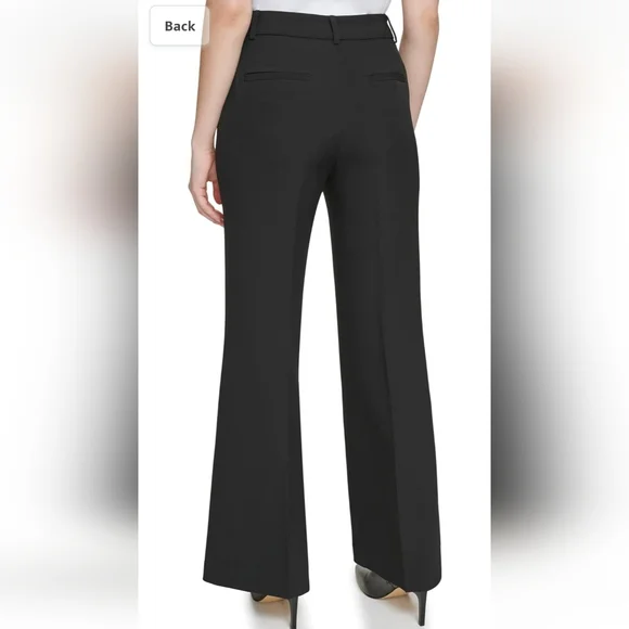 Calvin Klein Women's Slim Front Pant, Gray 14 - Picture 2 of 15